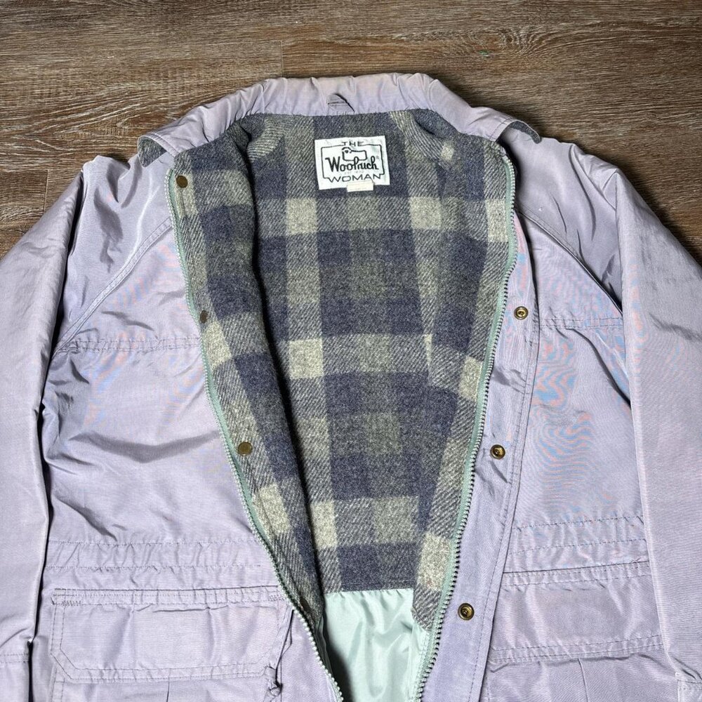 Vintage Woolrich Jacket 90s Collared Plaid Wool Lined Womens Size Medium